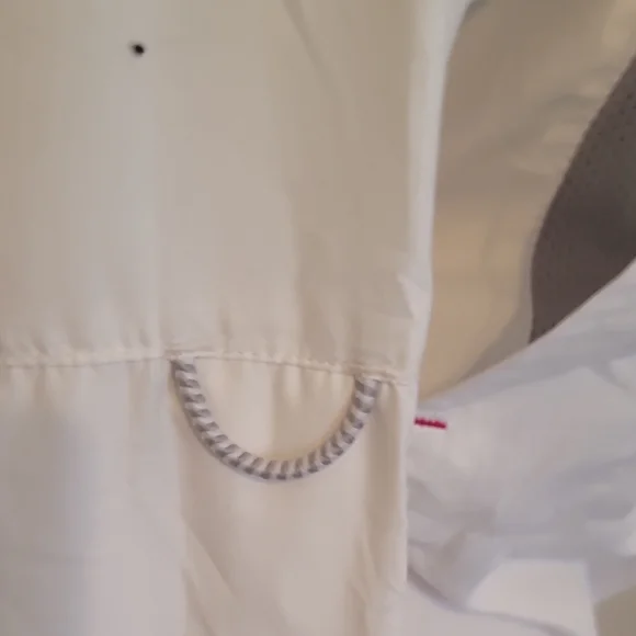 Under Armour White Button Down Shirt with Red Accent - Picture 5 of 9